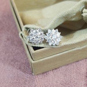 Bella Luce 3.74ctw silver cluster earrings